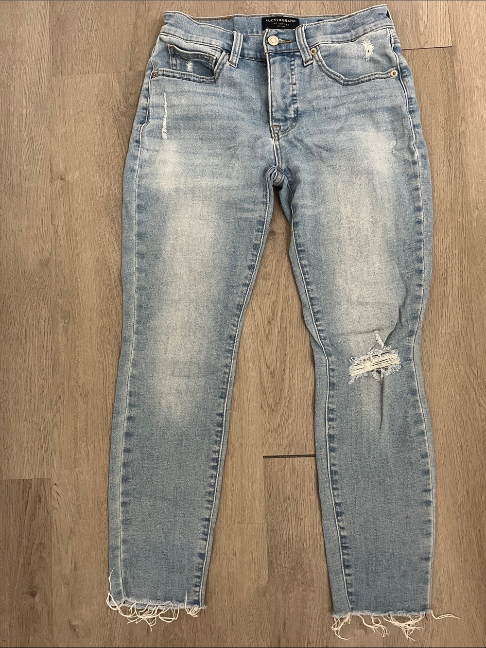 Lucky Brand Light Blue Distressed Skinny Jeans